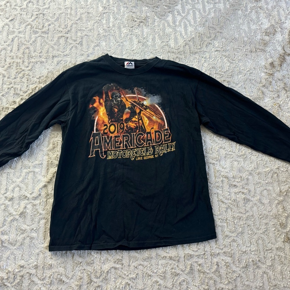 2019 Americade Motorcycle Rally Black Long Sleeve Shirt size large. - Picture 1 of 5
